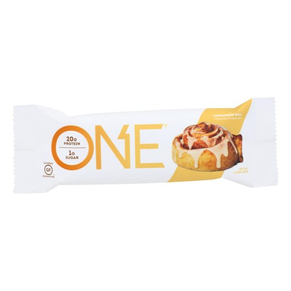 One Cinnamon Roll Protein Bar  - Case of 12 - 60 GRM - Image 2