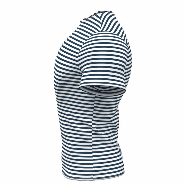 Genuine Striped Short Sleeved T-Shirt Top Cotton Sailor Shirt Navy Blue Original Telnyashka L - Image 3