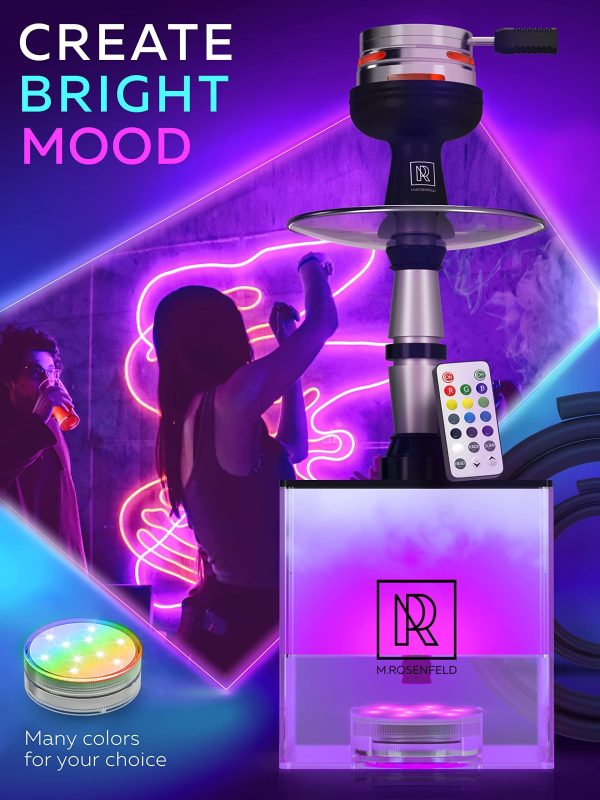 Hookah 2 Hose Hookah Set   YADO Square Hookah To Go with Hookah Charcoal Holder Heat Management Device and Black Silicone Hookah Bowl Set and Bag for Shisha Portable Hookah Set with Everything - Image 8