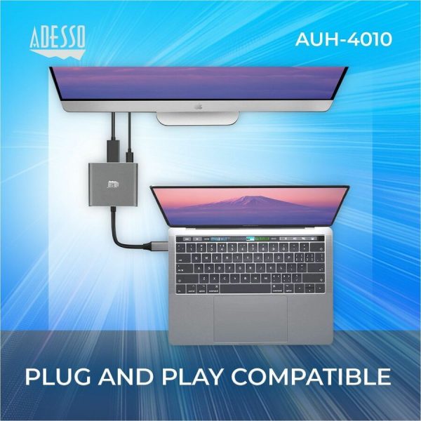Adesso 3-IN-1 USB-C Multi-Port Docking Station (TAA Compliant) - Image 2