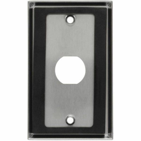 Eaton Tripp Lite Series 1-Port Single Gang Faceplate, Stainless Steel, Industrial Grade, IP44, TAA - Image 2