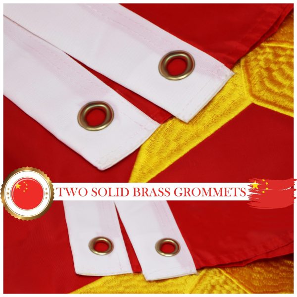 China (Chinese) Flag 300D Embroidered Polyester 3x5 Ft - Image 5