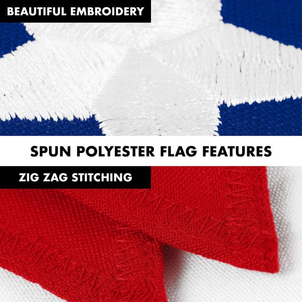 G128 Combo Pack: 5 Ft Tangle Free Aluminum Spinning Flagpole (Black) & Ohio OH State Flag 2x3 Ft, StormFlyer Series Embroidered 220GSM Spun Polyester | Pole with Flag Included - Image 5