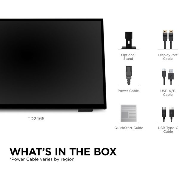 ViewSonic TD2465 24 Inch 1080p Touch Screen Monitor with Advanced Ergonomics, HDMI and USB Inputs - Image 6