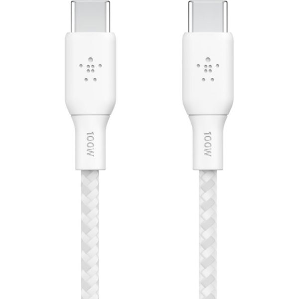 Belkin BoostCharge USB-C to USB-C Cable 100W - (2 meter / 6.6 foot, White) - Image 3