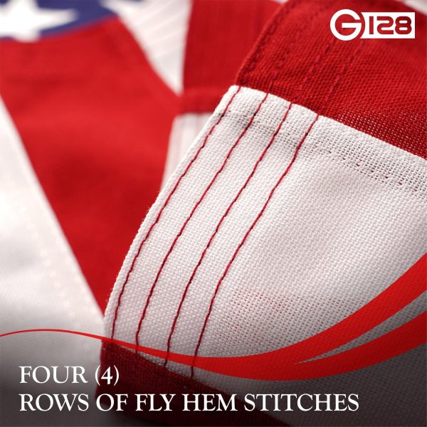 G128 Combo Pack: American USA Flag 5x8 Ft & New Mexico Flag 5x8 Ft, Both Embroidered SPUN Polyester, Indoor/Outdoor, Brass Grommets - Image 8