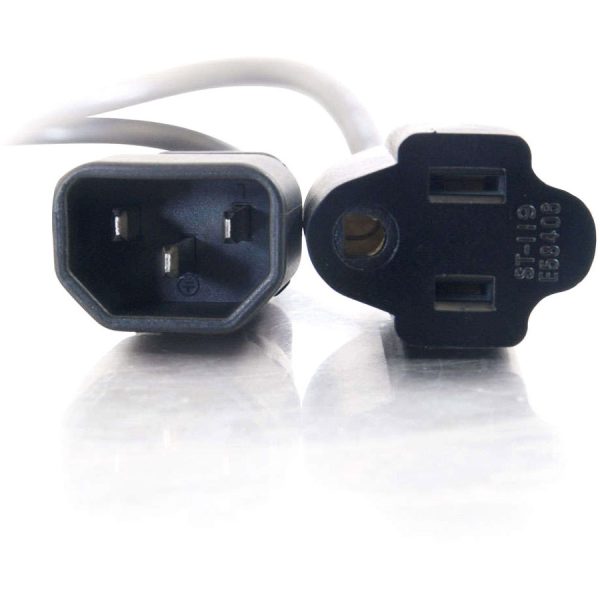 C2G 6ft 18 AWG Monitor Power Adapter Cord (IEC320C14 to NEMA 5-15R) - Image 3