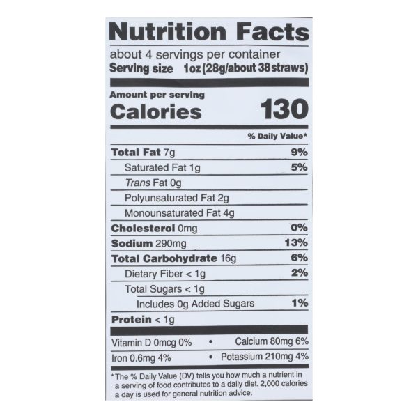 Sensible Portions - Veggie Straw Zesty Ranch - Case of 12 - 4.25 ounces