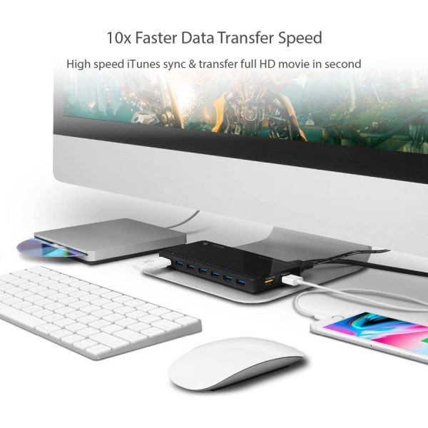 TP-Link UH720 - Powered USB Hub 3.0 with 7 USB 3.0 Data Ports and 2 Smart Charging USB Ports - Image 8