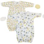 Unisex Newborn Baby 4 Piece Gown Set Nc_0748