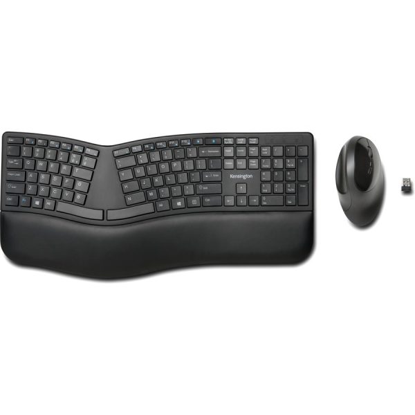 Kensington Pro Fit Ergo Wireless Keyboard and Mouse-Black - Image 2