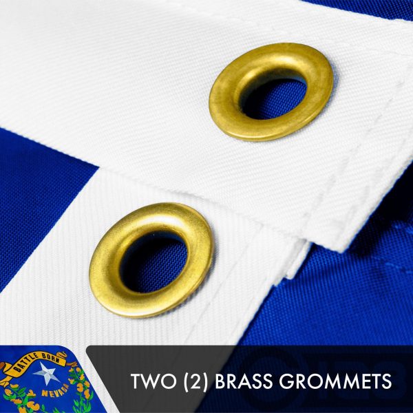 Nevada NV State Flag 3x5 Ft 10-Pack Double-sided Embroidered Polyester By G128 - Image 3