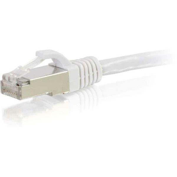 C2G-14ft Cat6 Snagless Shielded (STP) Network Patch Cable - White - Image 2