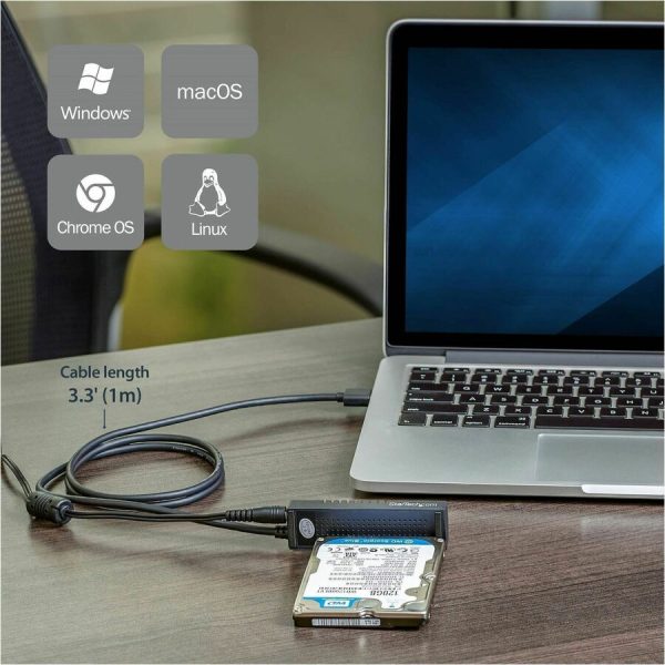 StarTech.com SATA to USB Cable - USB 3.1 10Gbps - 2.5 / 3.5 SATA SSD HDD - SATA to USB Adapter Cable - USB 3.1 to SATA Cable - Image 3