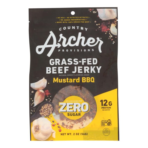 Country Archer - Bf Jerky Mstrd Bbq Zero - Case of 12-2 OZ - Image 3
