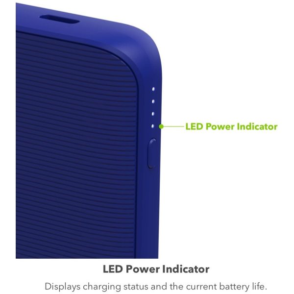 mophie power boost 10K mAh Portable battery USB-A and USB-C inputs - Cobalt - Image 4