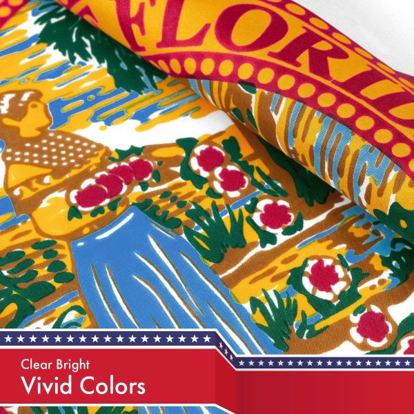 Florida FL State Flag 3x5 Ft 2-Pack 150D Printed Polyester By G128 - Image 3