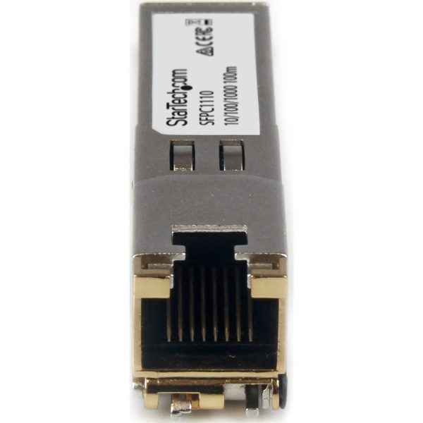 StarTech.com Cisco SFP-GE-T Compatible SFP Module - 1000BASE-T - 10/100/1000 Mbps SFP to RJ45 Cat6/Cat5e Transceiver - 100m - Image 3