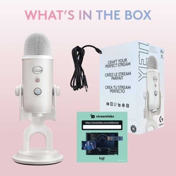 Blue Yeti Wired Microphone - White Mist - Image 9