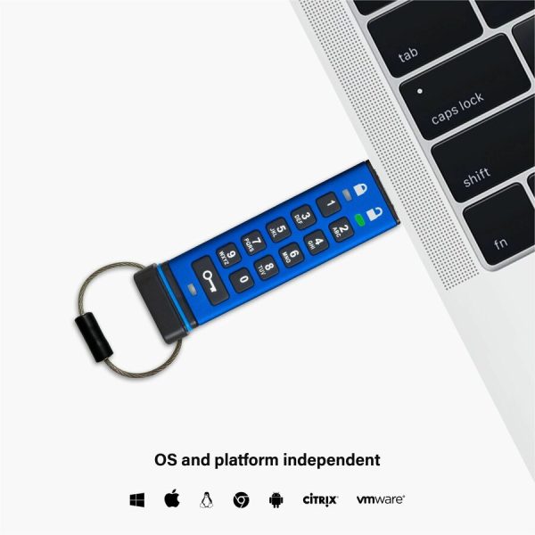 iStorage datAshur PRO 4 GB | Secure Flash Drive | FIPS 140-2 Level 3 Certified | Password protected | Dust/Water Resistant | IS-FL-DA3-256-4 - Image 2