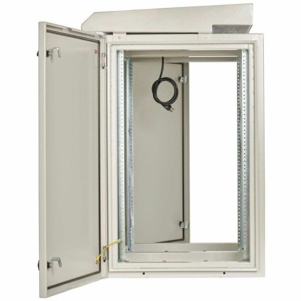 Eaton Tripp Lite Series SmartRack Industrial Enclosure - NEMA 3R, Wall Mount, Heavy-Duty Metal, Locking, Fan With Thermal Switch, 32.5 in. Depth, 18U, Gray - Image 4