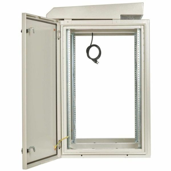 Eaton Tripp Lite Series SmartRack Industrial Enclosure - NEMA 3R, Wall Mount, Heavy-Duty Metal, Locking, Fan With Thermal Switch, 32.5 in. Depth, 18U, Gray - Image 5