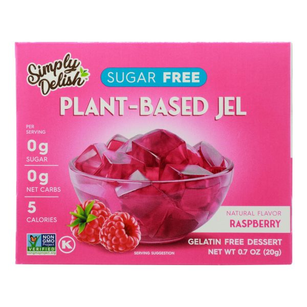 Simply Delish Jel Dessert - Raspberry - Case of 6 - .7 oz. - Image 2