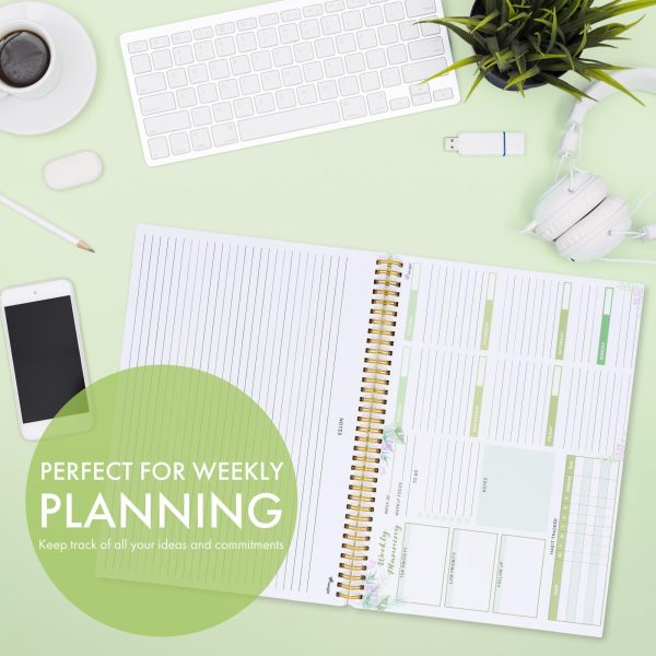 Weekly Undated Planner Notepad 8.5x12 –  52 Week Calendar & To Do List for Planning with Easy Tear off Sheets – Used for Goal Schedule & Habit Tracking (Watercolor) - Image 7
