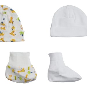 Caps, Booties - 4 Pc Set  Cs_0026