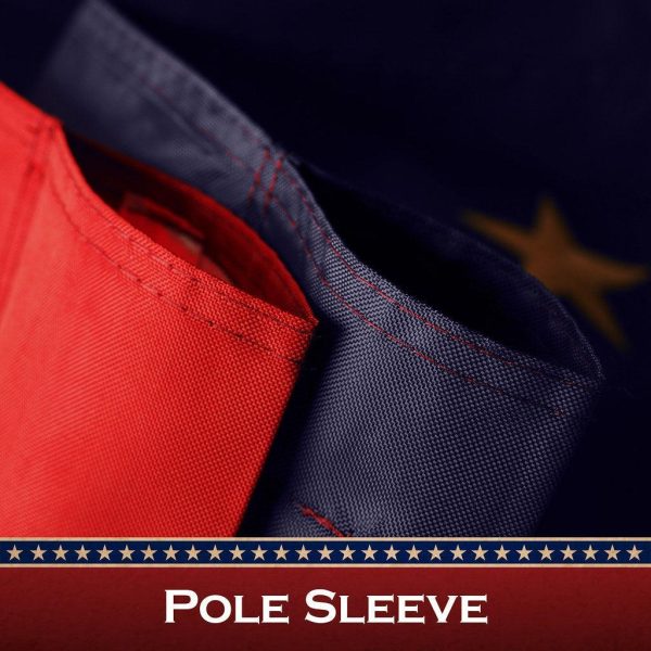 G128 3 Pack: Betsy Ross Tea-Stained Flag | 2x3 Ft | ToughWeave Pro Series Pole Sleeve Embroidered 420D Polyester | Historical Flag, Embroidered Design, High Quality, NO Flagpole Included - Image 2