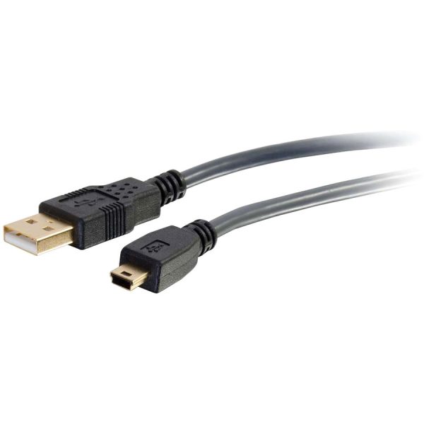 C2G Ultima Series 9.8ft USB A to USB Mini B Cable - USB to Mini B Cable - USB 2.0 - Black - M/M - Image 3