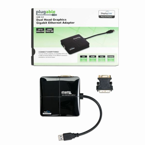 Plugable USB 3.0 Universal Mini Laptop Docking Station for Windows and Mac - Image 4