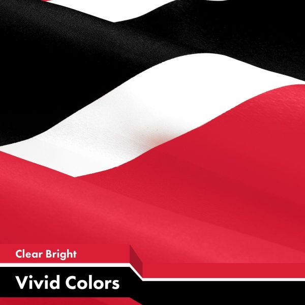 G128 10 Pack: Trinidad and Tobago Flag | 3x5 Ft | LiteWeave Pro Series Printed 150D Polyester | Country Flag, Indoor/Outdoor, Vibrant Colors, Brass Grommets, Thicker and More Durable Than 100D 75D Polyester - Image 3