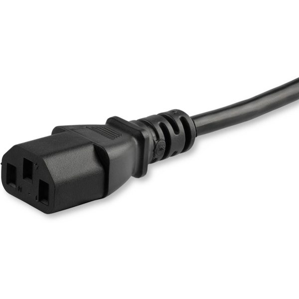 StarTech.com 15ft (4.5m) Hospital Grade Power Cord, 18AWG, NEMA 5-15P to C13, 10A 125V, Green Dot Medical Power Cable, Monitor Power Cable - Image 4
