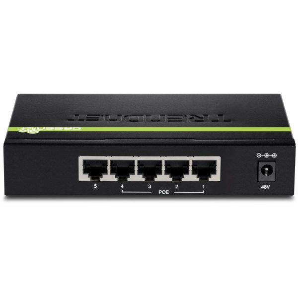 TRENDnet 5-Port Gigabit PoE+ Switch, 31 W PoE Budget, 10 Gbps Switching Capacity, Data & Power Through Ethernet To PoE Access Points And IP Cameras, Full & Half Duplex, Black, TPE-TG50g - Image 3