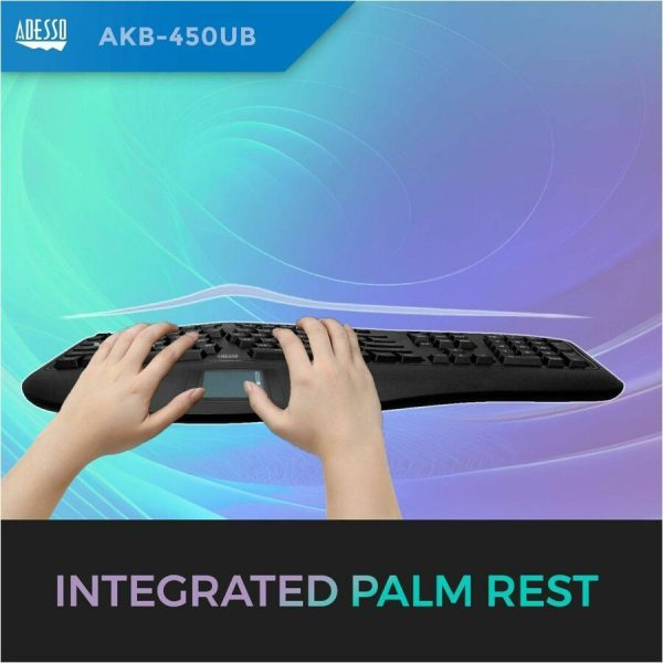Adesso Tru-Form Ergonomic Touchpad Keyboard - Image 2