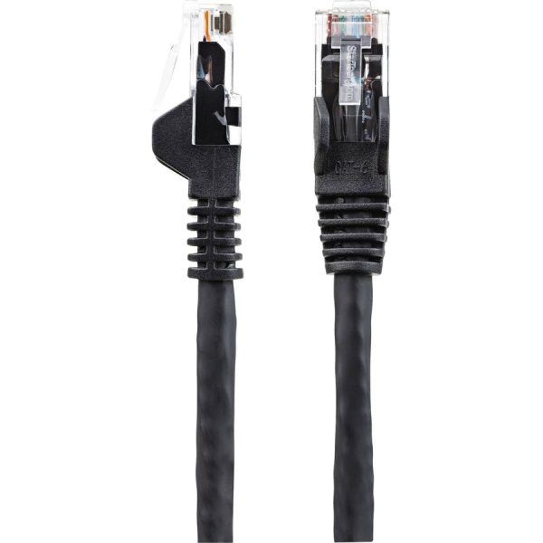 StarTech.com 6in (15cm) CAT6 Ethernet Cable, LSZH (Low Smoke Zero Halogen) 10 GbE Snagless 100W PoE UTP RJ45 Black Network Patch Cord, ETL - Image 3