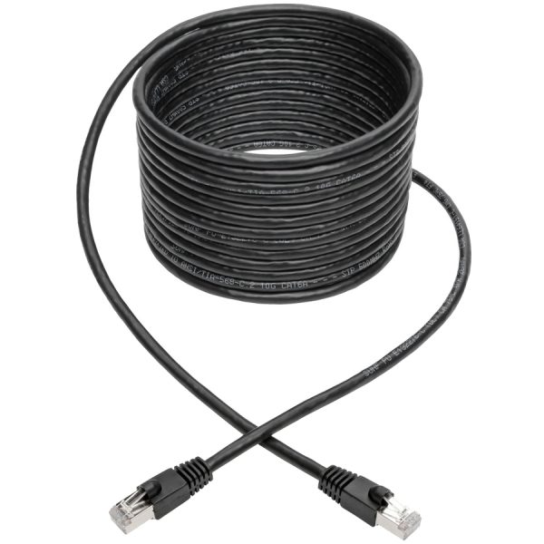 Eaton Tripp Lite Series Cat6a 10G Snagless Shielded STP Ethernet Cable (RJ45 M/M), PoE, Black, 20 ft. (6.09 m) - Image 2
