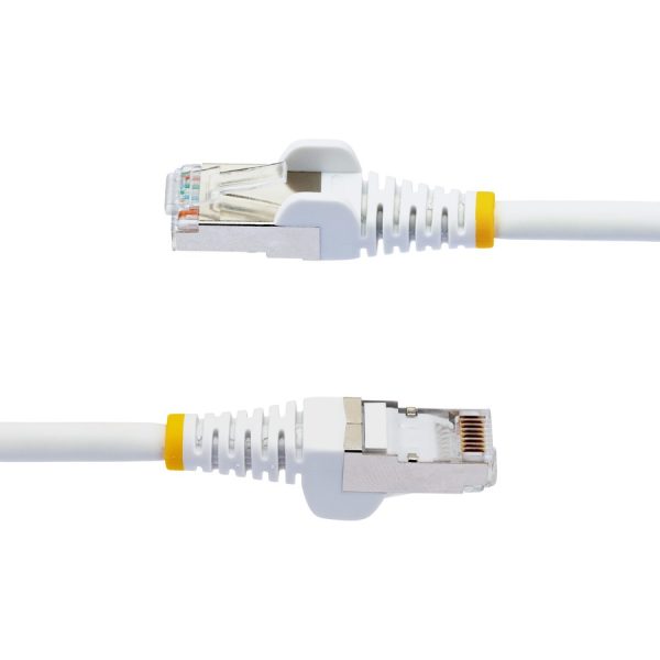 StarTech.com 10ft CAT6a Ethernet Cable, White Low Smoke Zero Halogen (LSZH) 10 GbE 100W PoE S/FTP Snagless RJ-45 Network Patch Cord - Image 3