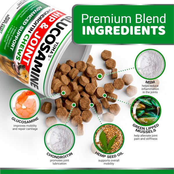 Glucosamine for Dogs   Hip and Joint Supplement for Dogs   170 Ct   Glucosamine Chondroitin for Dogs Chews   Dog Joint Pain Relief with MSM   Advanced Dog Joint Supplement Health   Mobility Support - Image 3
