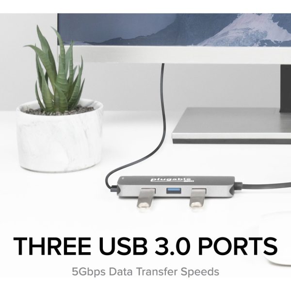 Plugable USB C Hub Multiport Adapter, 7-in-1 Hub Compatible with MacBook Pro, Windows, Chromebook, Dell XPS, Thunderbolt 3 and More - Image 6