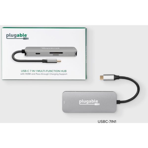 Plugable USB C Hub Multiport Adapter, 7-in-1 Hub Compatible with MacBook Pro, Windows, Chromebook, Dell XPS, Thunderbolt 3 and More - Image 8