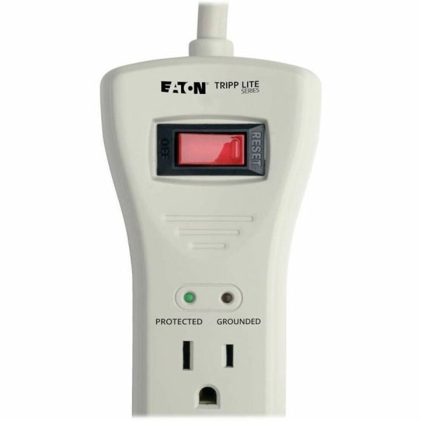 Eaton Tripp Lite Series Protect It! 7-Outlet Surge Protector, 7 ft. Cord with Right-Angle Plug, 2160 Joules, Diagnostic LEDs, Light Gray Housing - Image 5