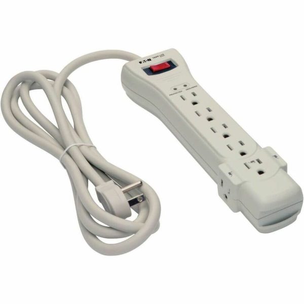 Eaton Tripp Lite Series Protect It! 7-Outlet Surge Protector, 7 ft. Cord with Right-Angle Plug, 2160 Joules, Diagnostic LEDs, Light Gray Housing - Image 7