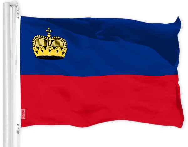G128 Combo Pack: American USA Flag 3x5 Ft & Liechtenstein Liechtensteiner Flag 3x5 Ft | Both LiteWeave Pro Series Printed 150D Polyester, Brass Grommets - Image 2