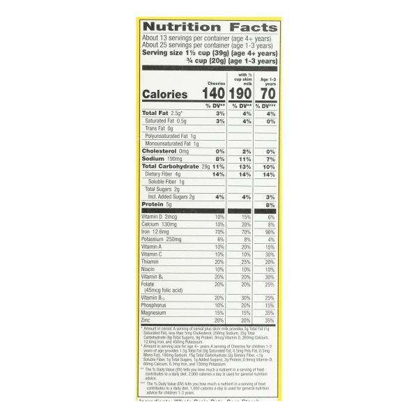 General Mills - Cheerios Oat Cereal - Case of 10-18 OZ - Image 3