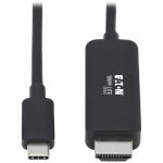 Eaton Tripp Lite Series USB-C to HDMI Adapter Cable (M/M), 4K, 4:4:4, Thunderbolt 3 Compatible, Black, 6 ft. (1.8 m)