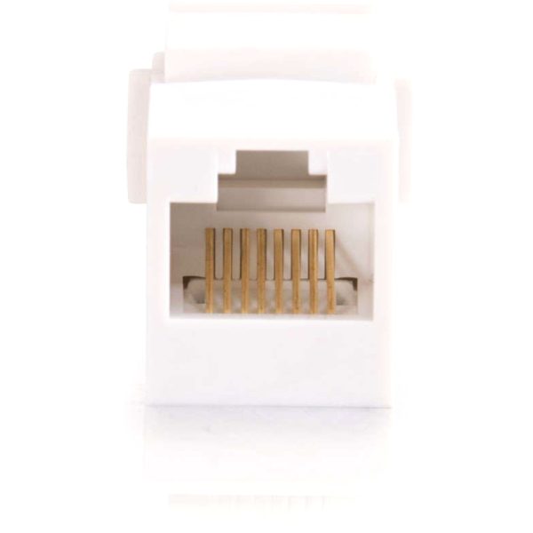 C2G RJ45 (8P8C) Coupler Keystone Insert Module - White - Image 2