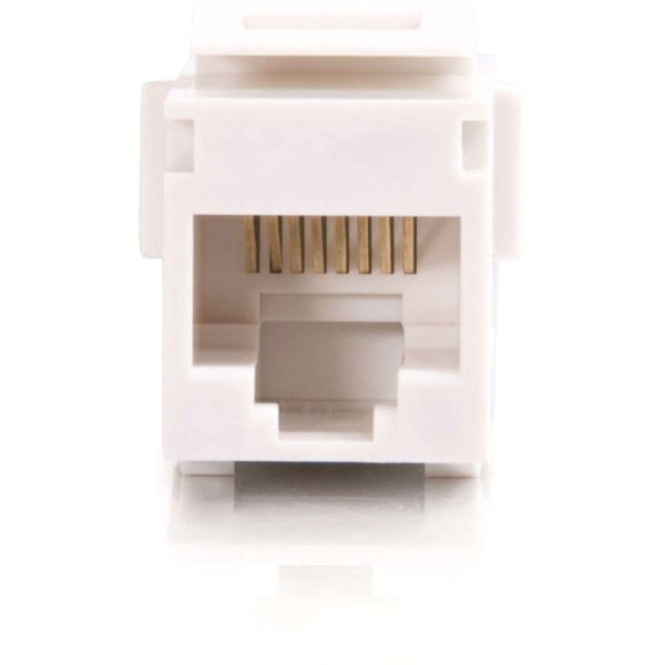 C2G RJ45 (8P8C) Coupler Keystone Insert Module - White - Image 4