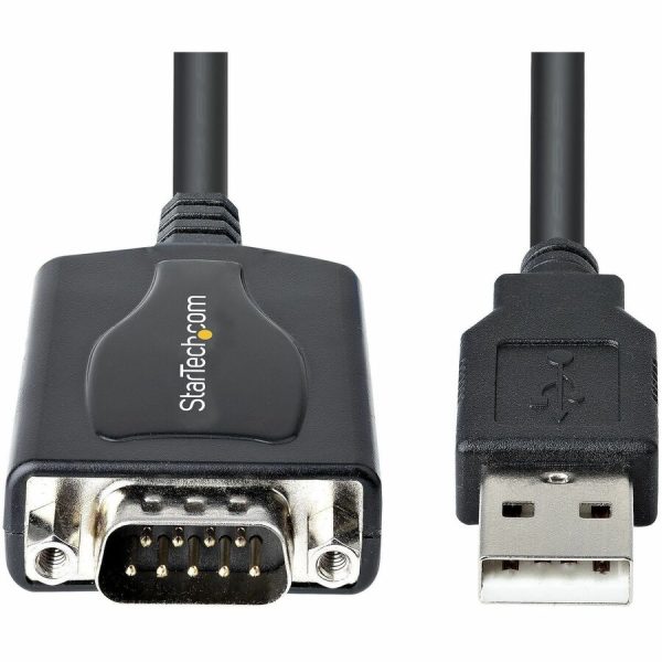 StarTech.com 3ft (1m) USB to Serial Cable with COM Port Retention, DB9 Male RS232 to USB Converter, USB to Serial Adapter, Prolific IC - Image 8